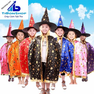 Trang Phục hóa Trang halloween-SET phù thủy áo choàng và nón