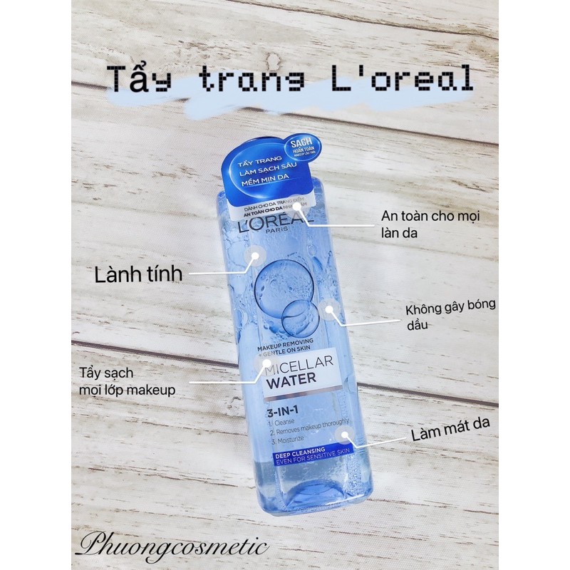 Nước tẩy trang Loreal Micellar Water