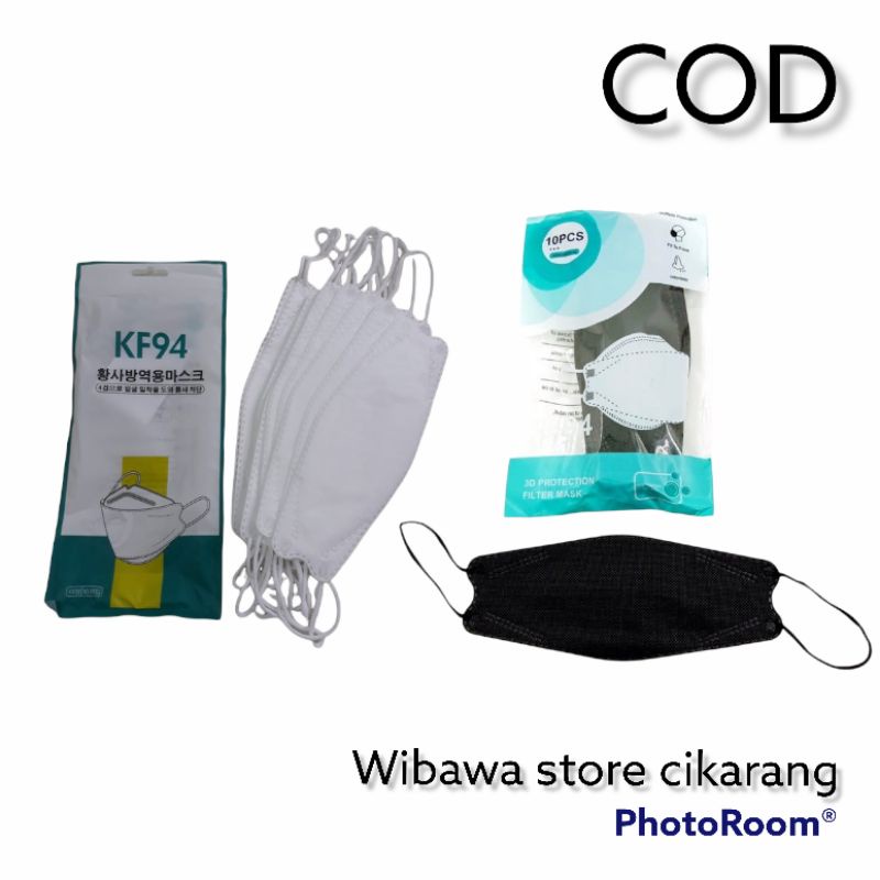 Set 10 khẩu trang Hàn Quốc kf94 / kf94 / kf94 / kf 94 màu đen và trắng