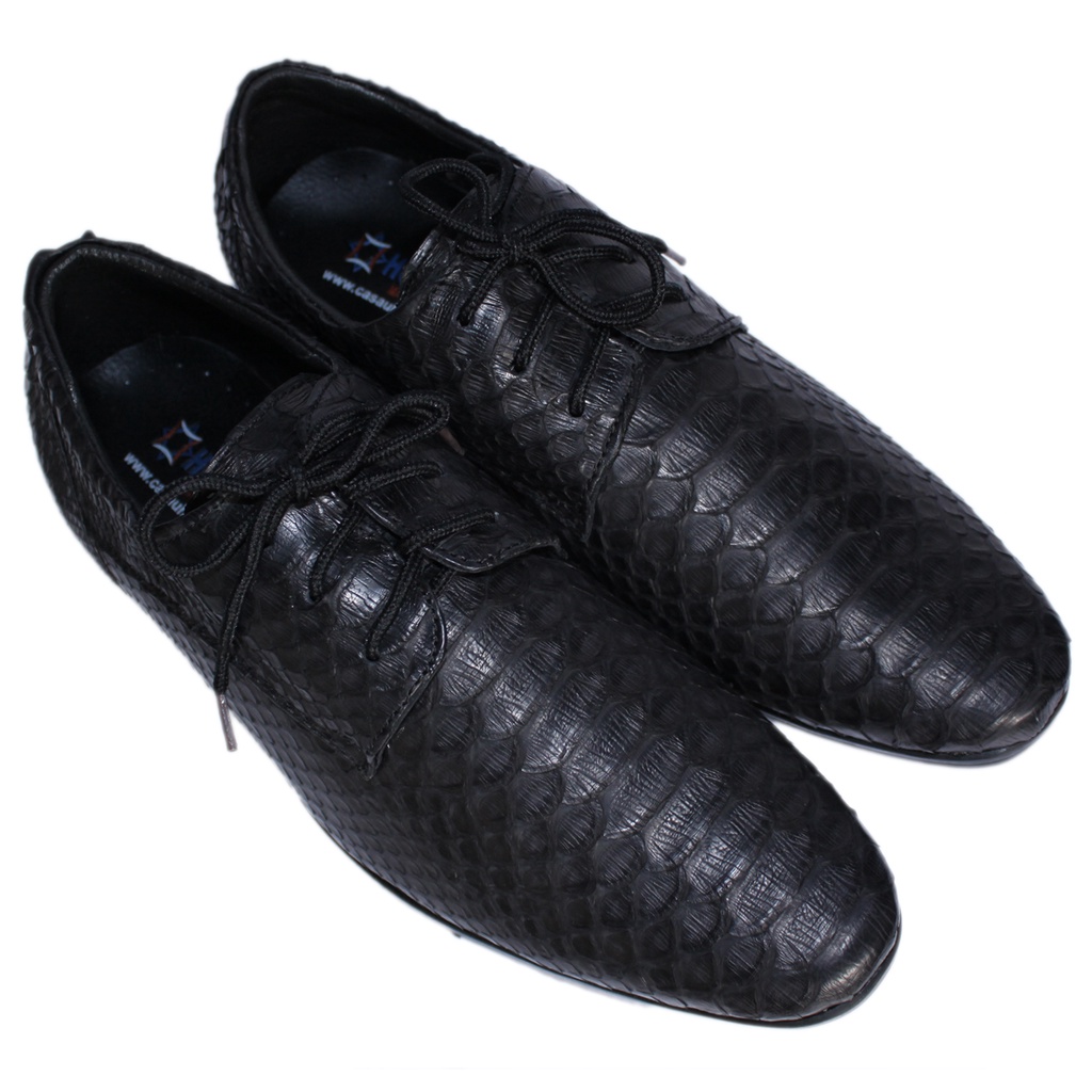 Giày nam da trăn Huy Hoàng màu da nguyên thủy, đen HP7303-07-09-10-11