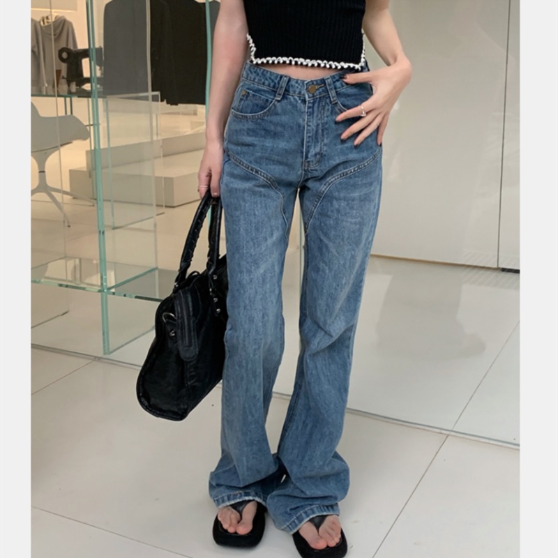 Quần Jean Nữ Lưng Cao Ống Đứng Hợp Thời Trang