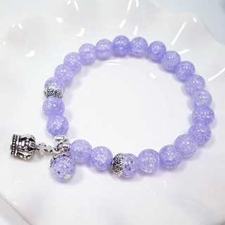 Vòng tay charm vương miện tím
