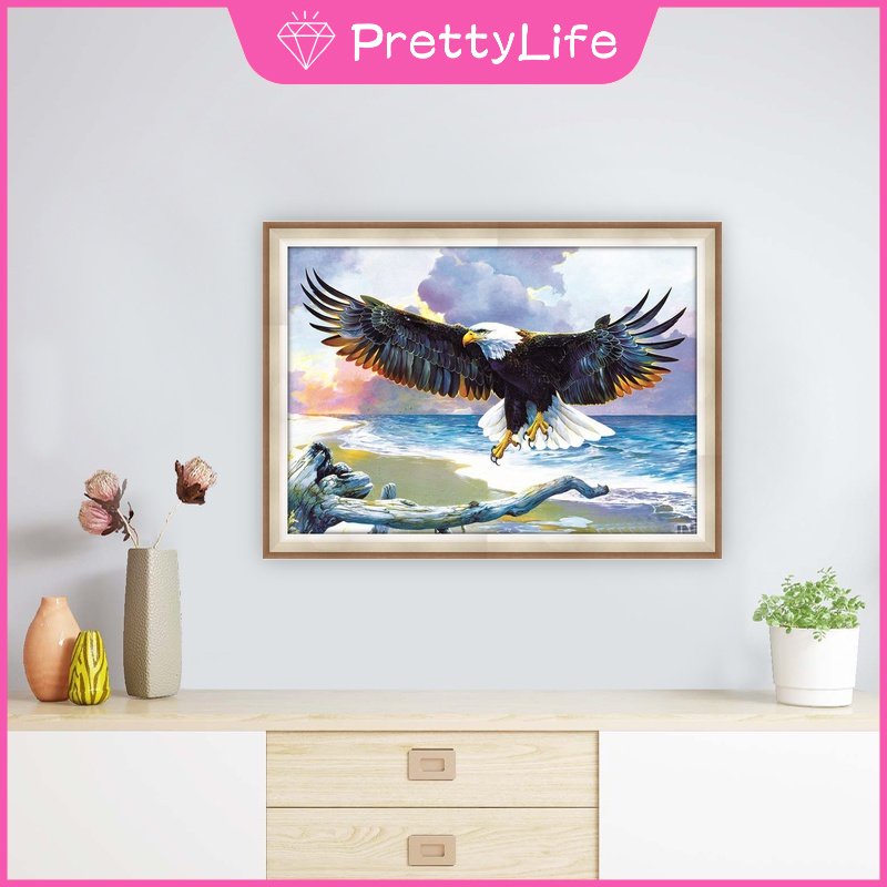 Bộ Tranh Đính Đá 5D Tự Làm 40X30Cm Hình Đại Bàng Trang Trí Nhà Cửa