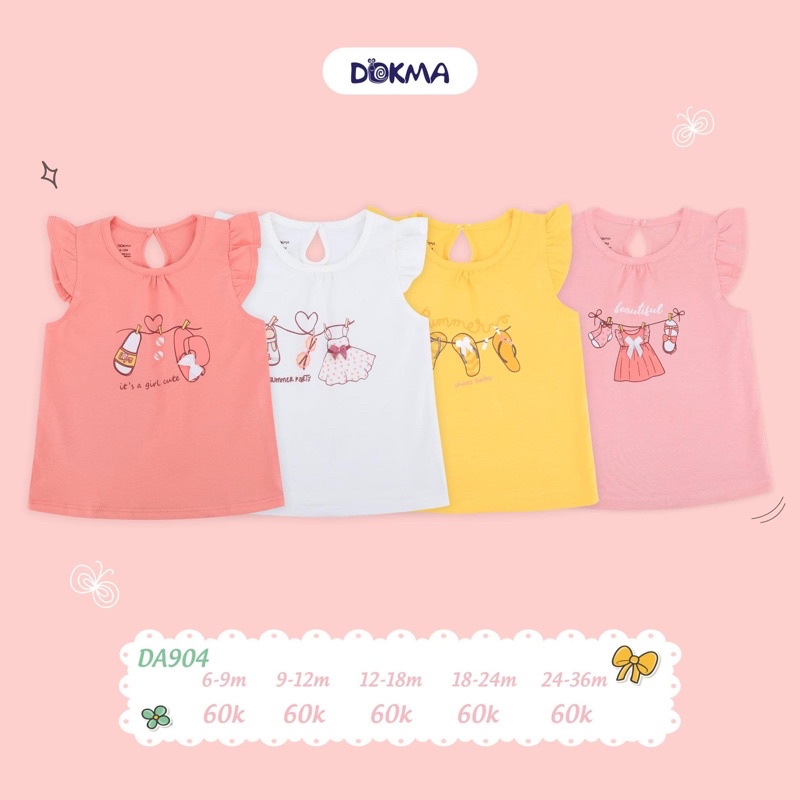 Áo cánh tiên bé gái Dokma DA904 6-36m