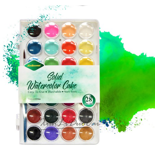 Màu Nước Dạng Nén SIMBALION Solid Watercolor Cake 36 Màu Tặng Kèm Bút - Văn Phòng Phẩm Sáng Tạo