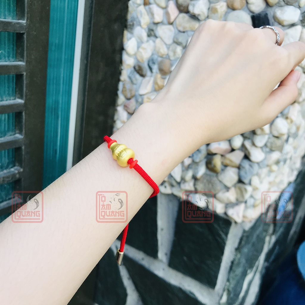Vòng tay phong thủy dây đỏ hồ lô vàng nam nữ đẹp rẻ mang lại bình an - may mắn - tài lộc -TÔ TÂM QUANG