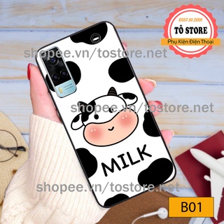 Ốp lưng Vivo Y53S 5G / Vivo Y72 5G / Vivo Y12S / Vivo Y20 / Vivo Y20S / Vivo Y51 in hình những chú bò sữa