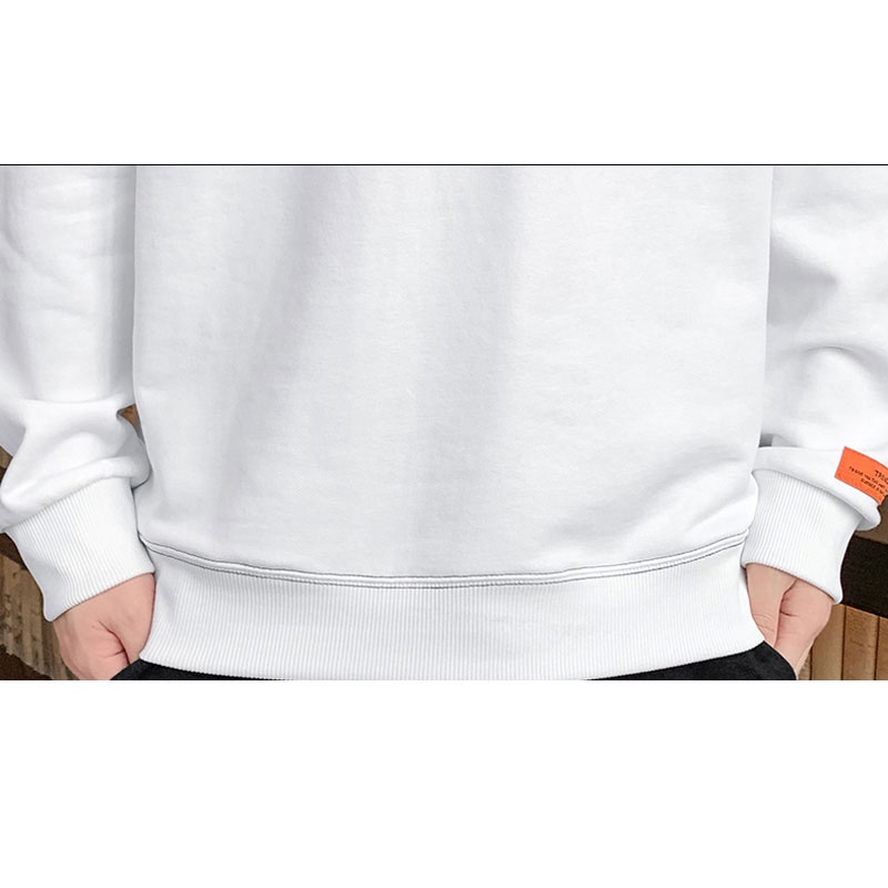 Áo nỉ dài tay cổ tròn form rộng phong cách Hàn quốc