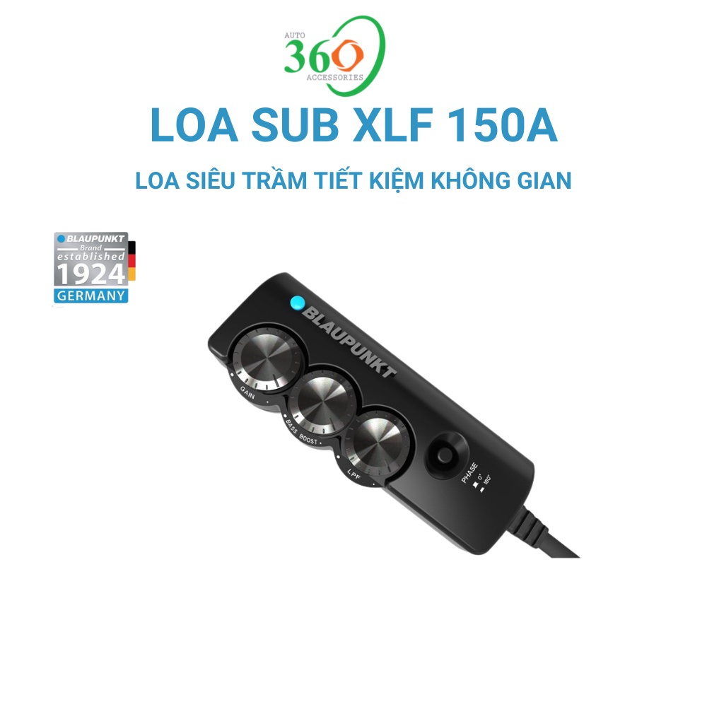 Loa Sub loa siêu trầm Blaupunkt XLf 150 A chính hãng, lắp gầm ghế tiết kiệm không gian xe ô tô