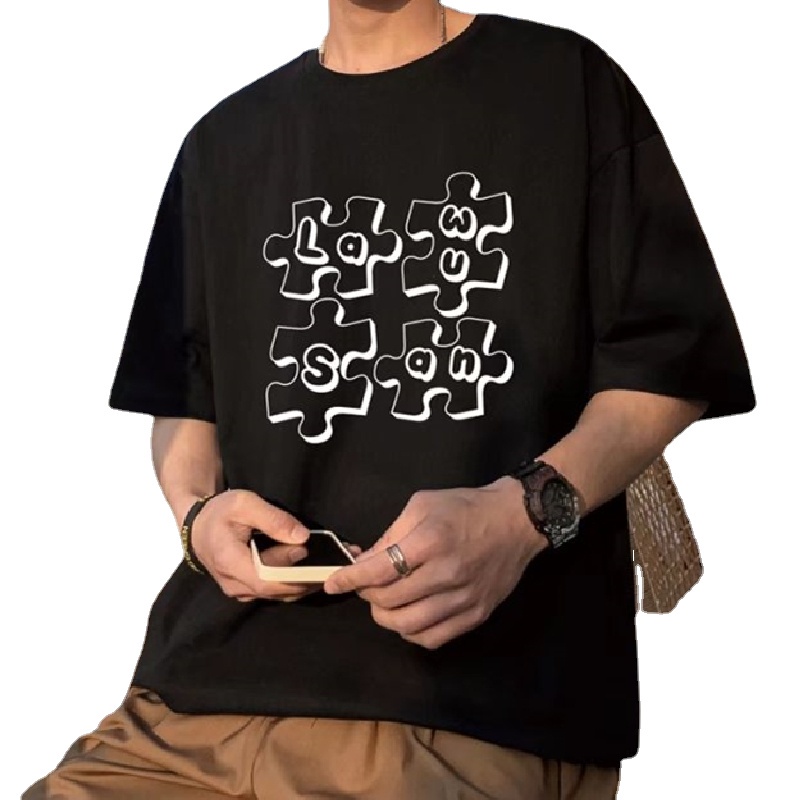 Áo Thun Tay Ngắn Dáng Rộng In Chữ Phong Cách Hip Hop Hàn Quốc Thời Trang Mùa Hè Cho Nam Và Nữ size M-5XL