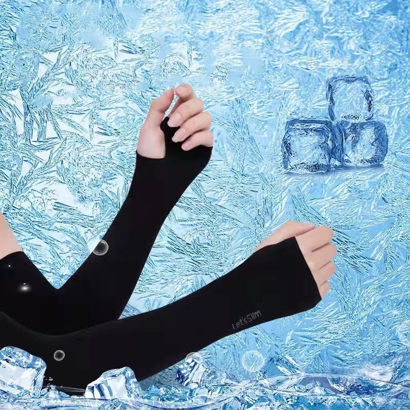 Ống tay áo chống nắng vải lụa lạnh chuyên dùng khi lái xe