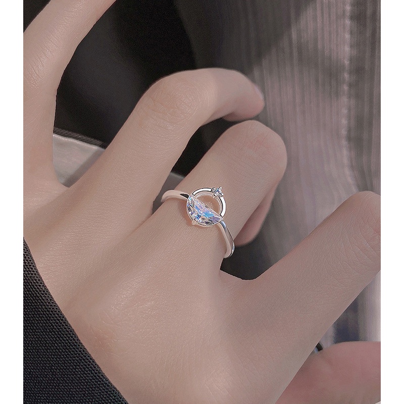 Nhẫn hở mạ bạc 925 hình trái tim đơn giản sang trọng dành cho quý cô