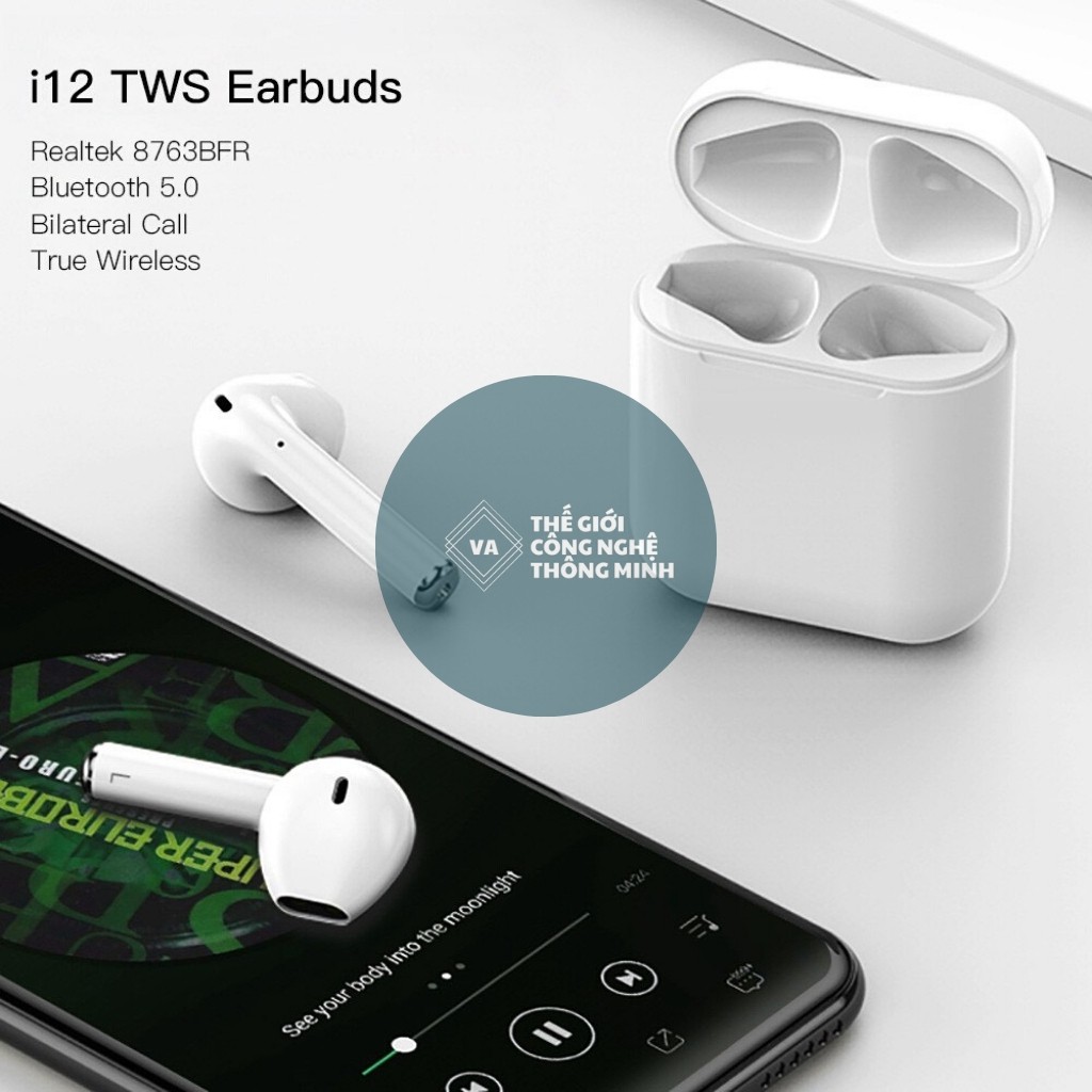 Tai nghe bluetooth i12 TWS cảm biến vân tay không dây thông minh | BigBuy360 - bigbuy360.vn