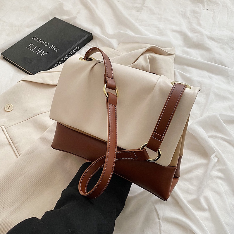 Túi Đeo Chéo Vai Màu Sắc Tương Phản Chất Lượng Cao Thời Trang Cho Nữ