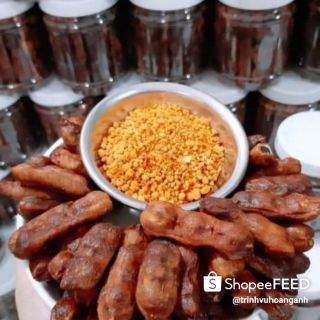 Me lào chấm muối tôm