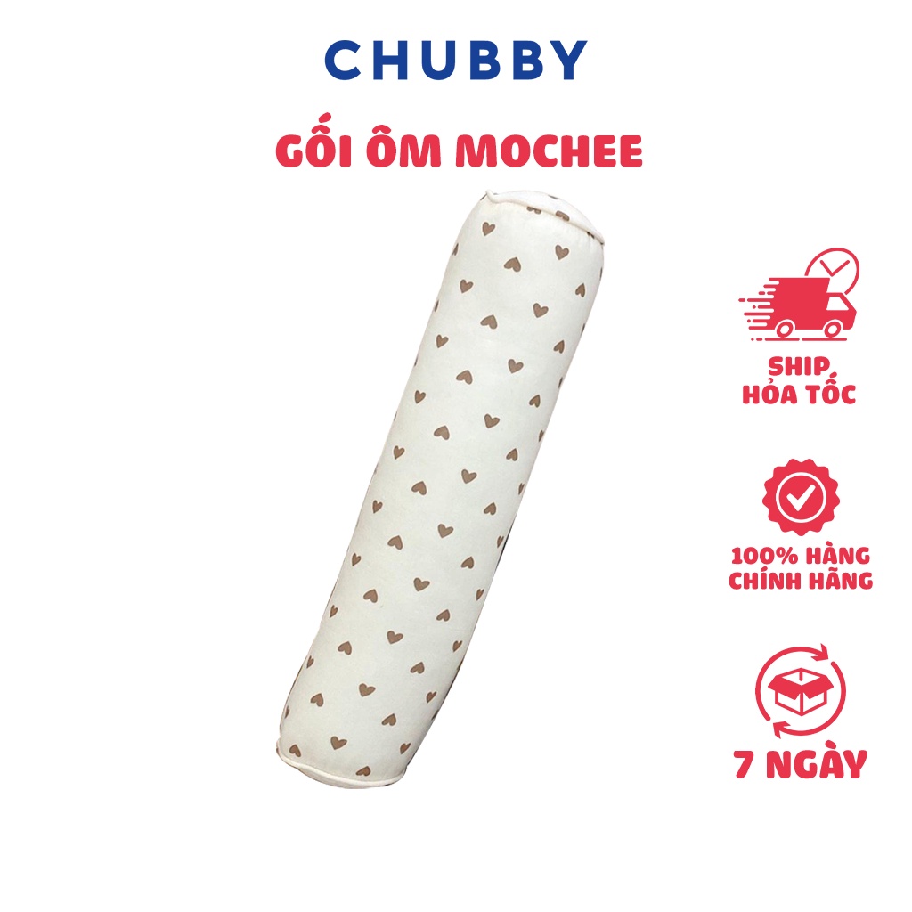 Gối Ôm Muslin MOCHEE VIỆT NAM Họa Tiết Dễ Thương, Vải Xô Cotton Mềm Mịn, Thoáng Khí, Siêu Nhẹ, An Toàn Cho Bé 15x50cm