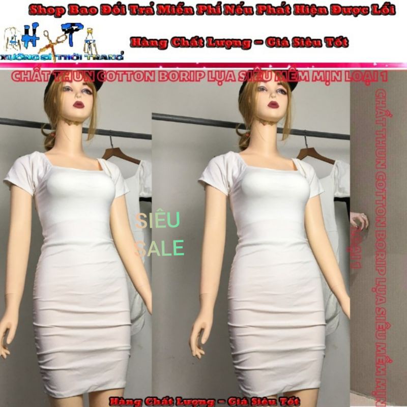 Đầm Ôm Body Nữ Đan Dây Hở Lưng Cổ Vuông Tay Ngắn Có Mút Ngực Siêu Hot 2021 - Hàng Có Sẵn -VD26 | BigBuy360 - bigbuy360.vn