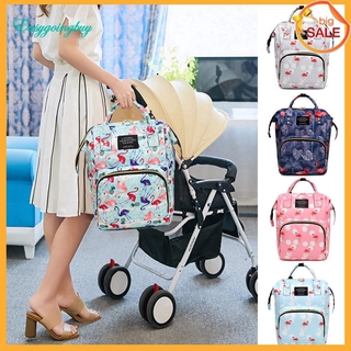 Ba Lô Đựng Đồ Cho Mẹ Bỉm Sữa Khi Du Lịch In Hình Chim Hồng Hạc