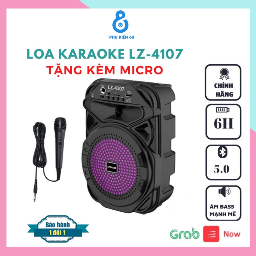 Loa Bluetooth Không Dây Mini LZ 3103, Loa Xách Tay Nhỏ Gọn Âm Thanh Cực Chất, Cực Hay Có Đèn LED, Dung Lượng Pin 4H