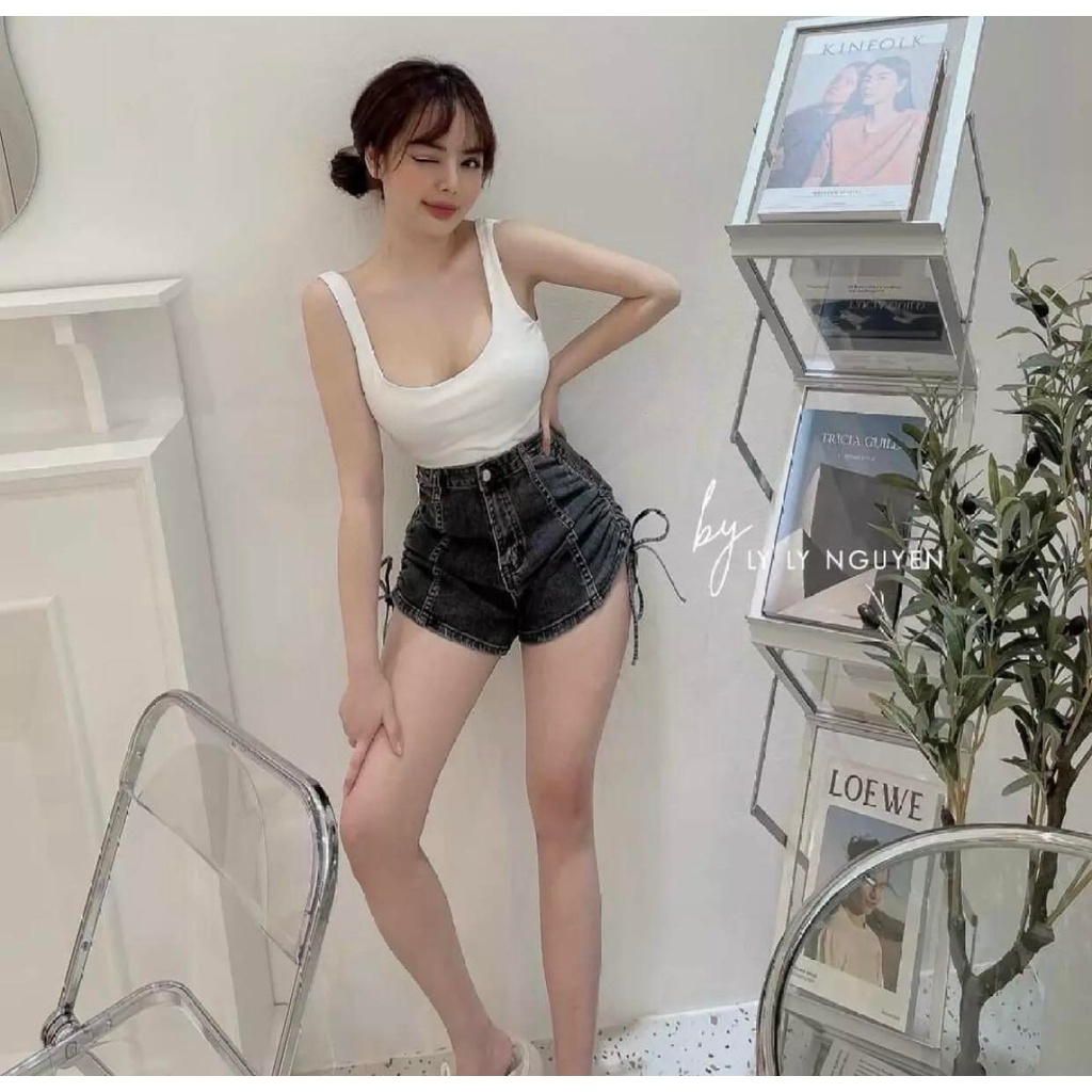Quần jean nữ/quần nữ/quần short thời trang/quần short jean nữ thời trang/quần short jean rút hotgirl hàng hot