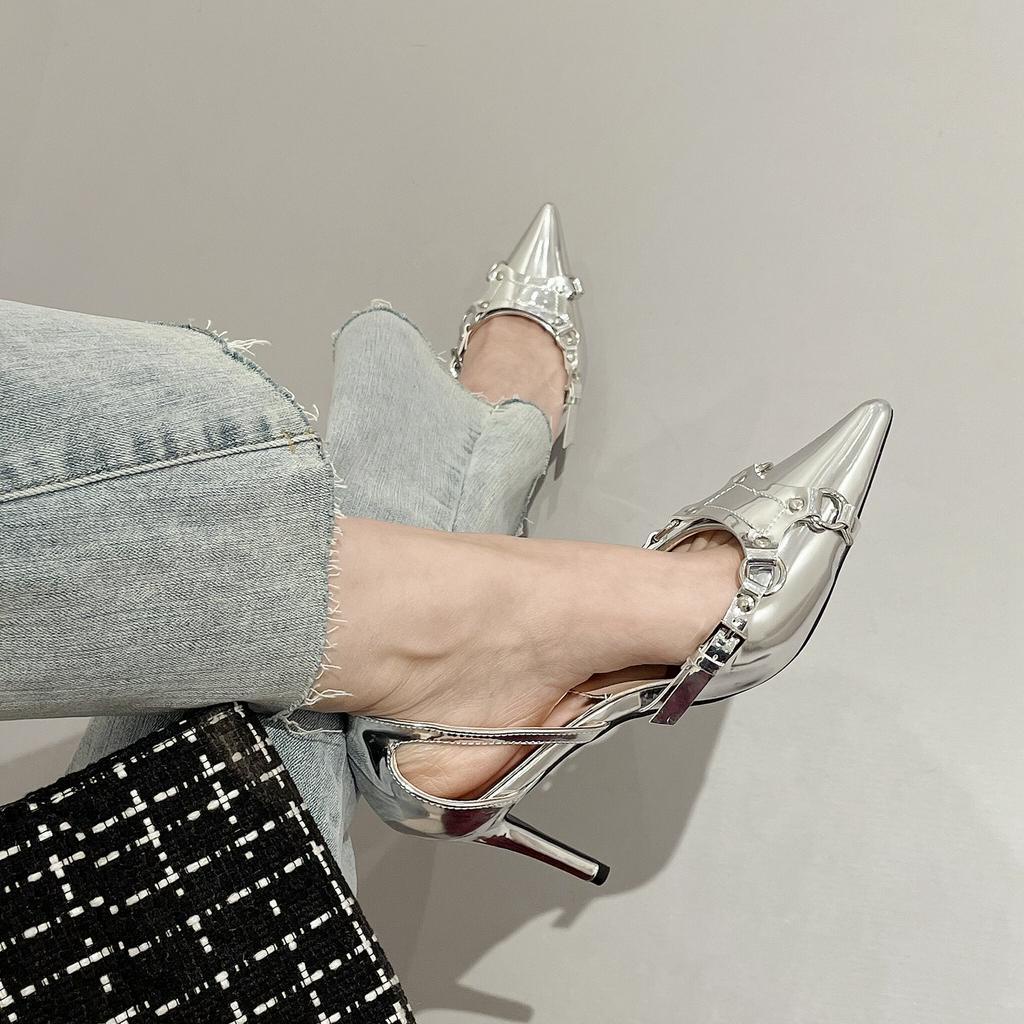 Giày Cao Gót 3.94 Inches Mũi Nhọn Thời Trang Cho Nữ