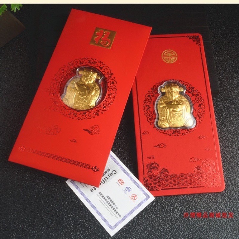 GIÁ SOCK - 1 Bao lì xì vàng thần tài may mắn cho dịp tết đầu năm