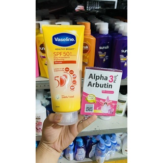 Set dưỡng thể Vaseline 50X + viên trắng da thường