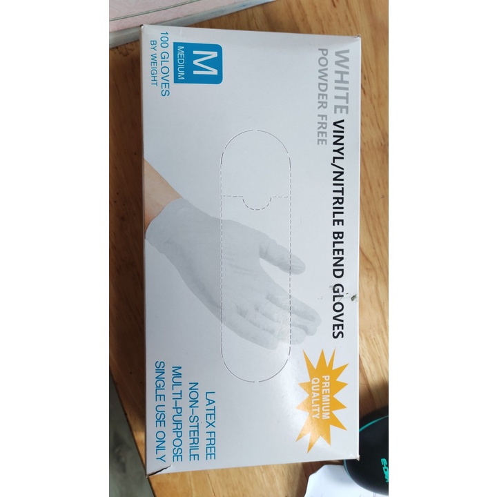 Găng Tay Y Tế Đen Không Bột, Hộp 100 Chiếc Đen Nhám, Bao Tay Cao Su Đen Dùng Trong Spa Phun Xăm Thẩm Mỹ