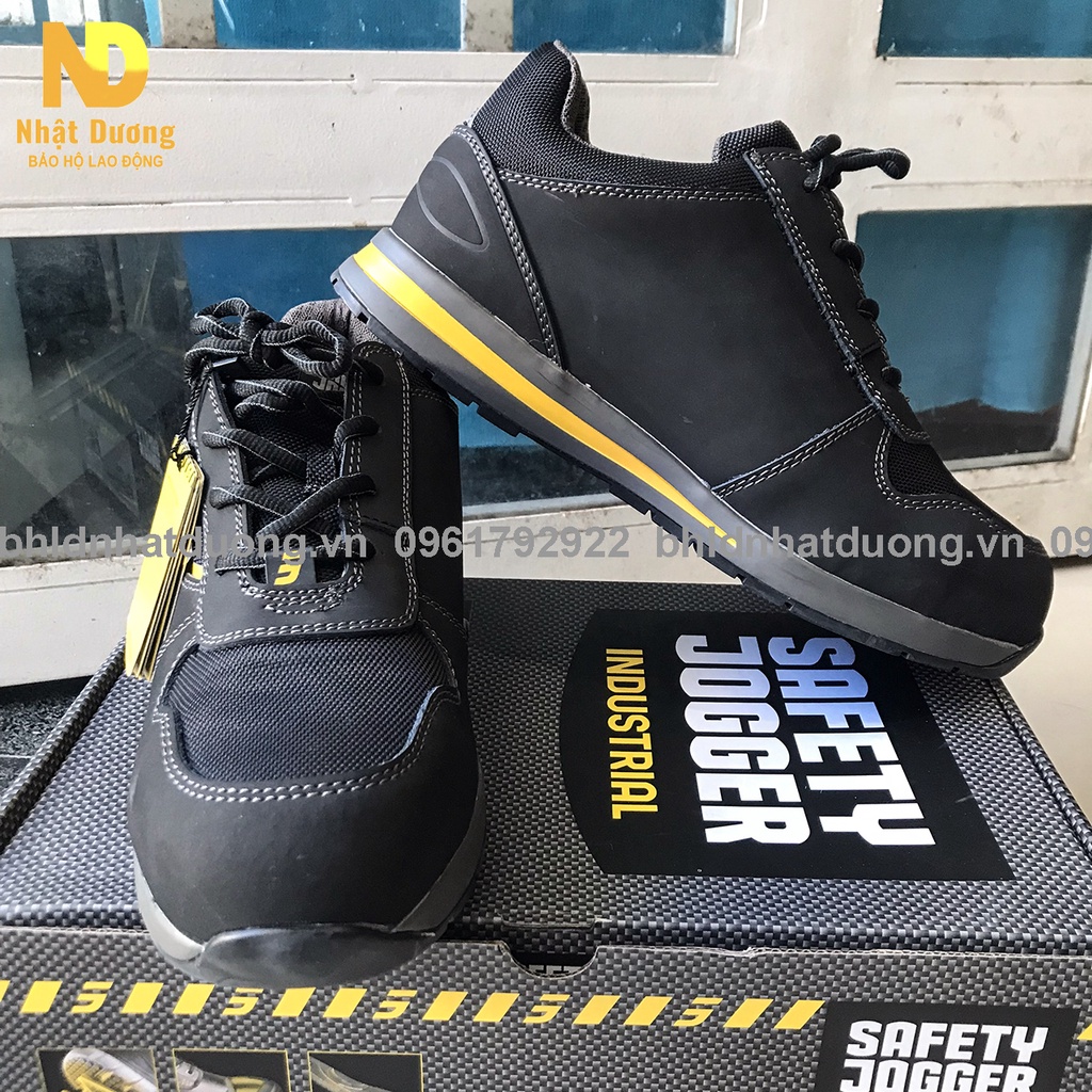 Giày bảo hộ lao động nam Safety Jogger Turbo S3 chịu nhiệt 300ºC chính hãng, Giầy lao động nam chống đinh thấp cổ