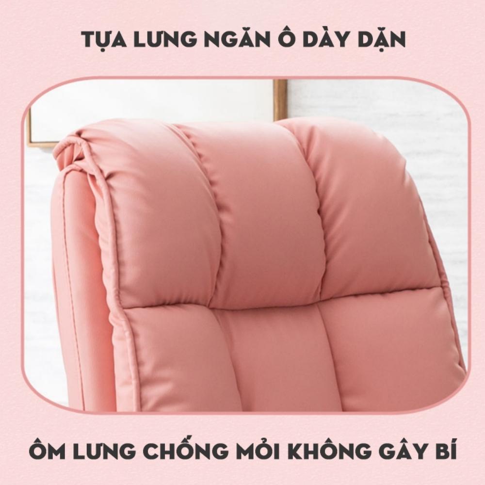 Ghế Xoay Văn Phòng Giám Đốc Có Tựa Lưng Và Gác Chân Bọc Đệm Bông, Điều Chỉnh Độ Cao Ngồi Làm Việc Thoải Mái Thư Giãn