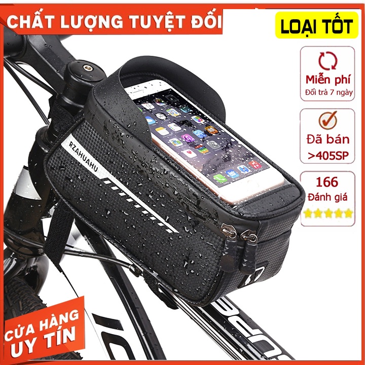 Túi treo sườn xe đạp thể thao để điện thoại hàng cao cấp túi đeo khung ghi đông trước đựng dụng cụ chống nước RZAHUAHU