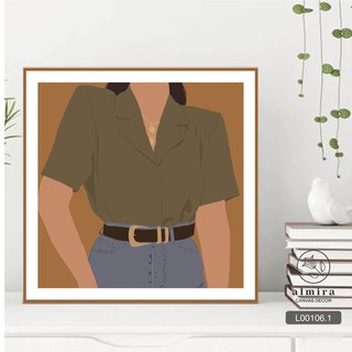 🥀 Khung tranh treo tường bằng vải canvas siêu nhẹ - tặng đinh treo 3 chân [L001]