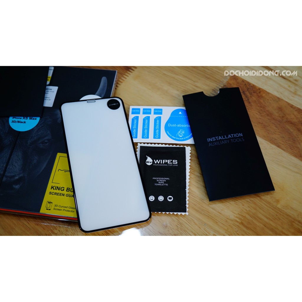 Dán cường lực iPhone 7 8 Plus X Xs XS Max 11 Pro Max MIPOW KING BULL 3D