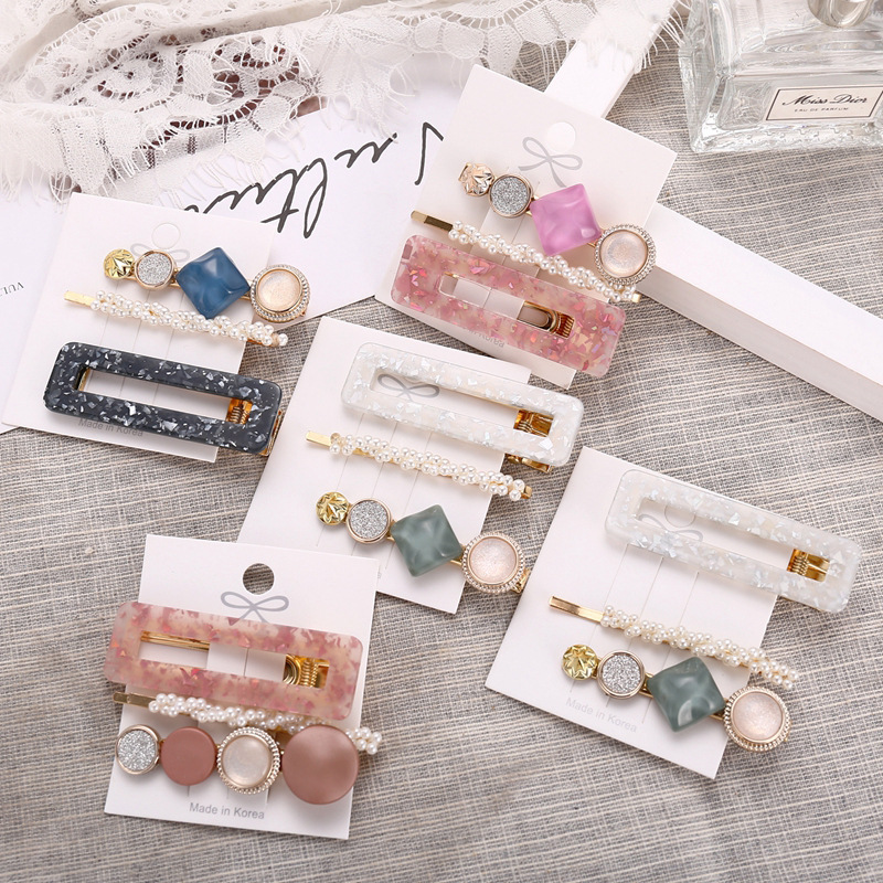 Kẹp Tóc Đính Ngọc Trai Kiểu Hàn Quốc Dễ Thương Cho Nữ