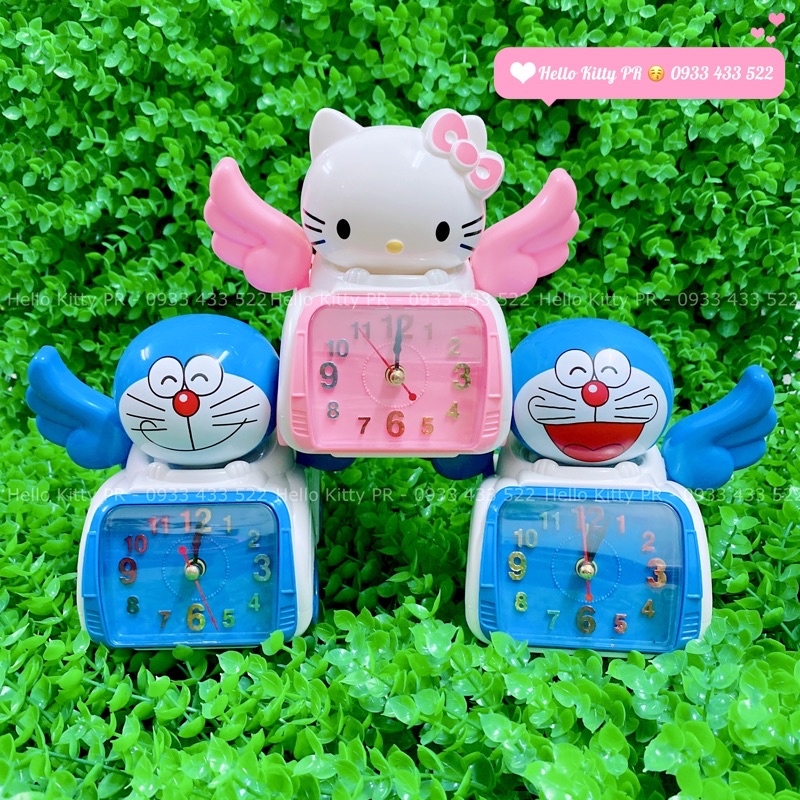 Đồng hồ báo thức Hello Kitty Doremon Doraemon