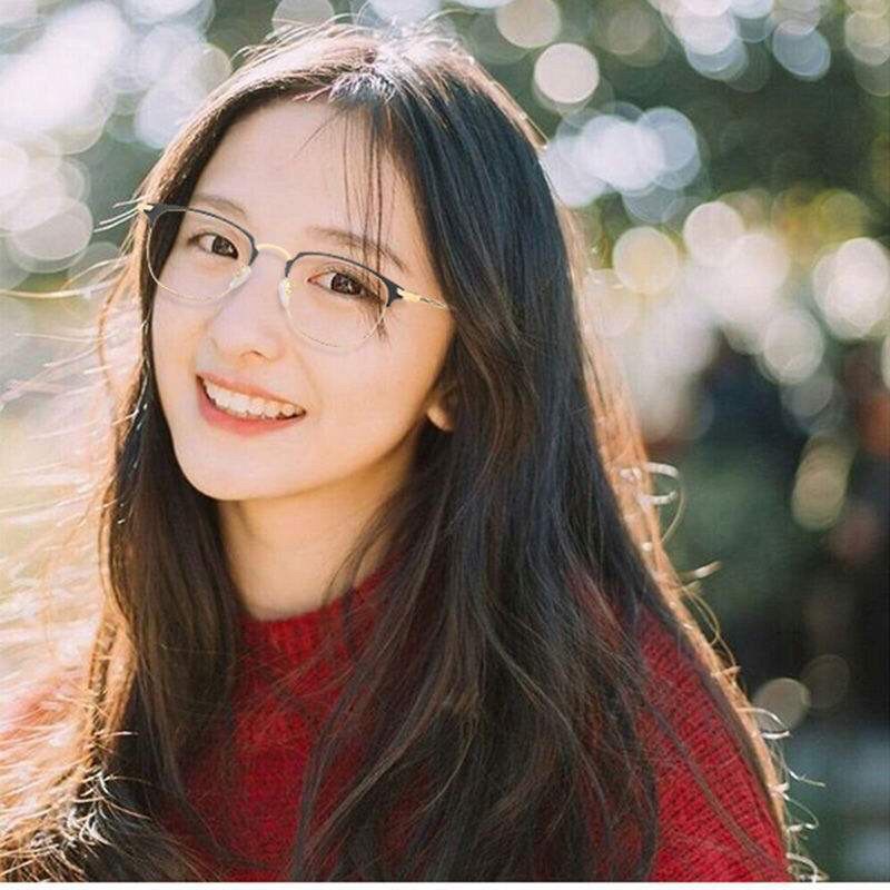 Mắt Kính Gọng Cận Form Vuông Kim Loại 556 Hot Trend Cá Tính - Hazo