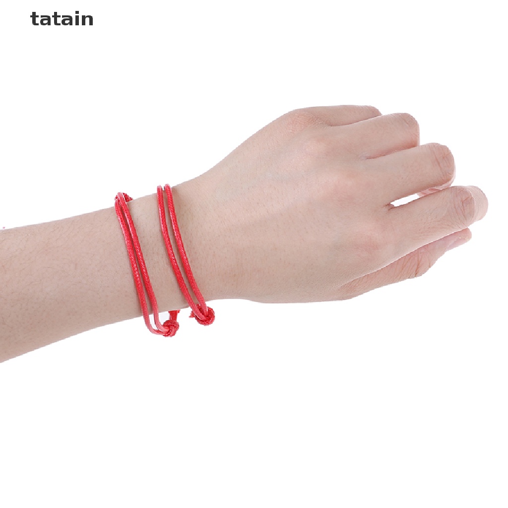 [TAT] 2x DIY Red leather string lucky bracelet lucky bracelet anklet against unisex CVX