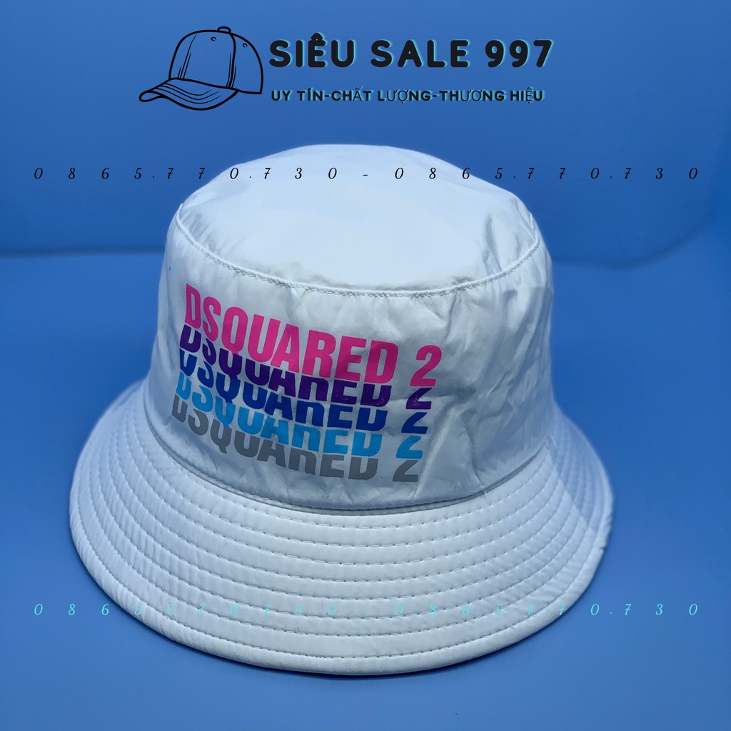 MŨ BUCKET IN CHỮ 7 MÀU CHẤT DÙ NHẸ THOÁNG MÁT THỜI TRANG NAM NỮ DU LỊCH