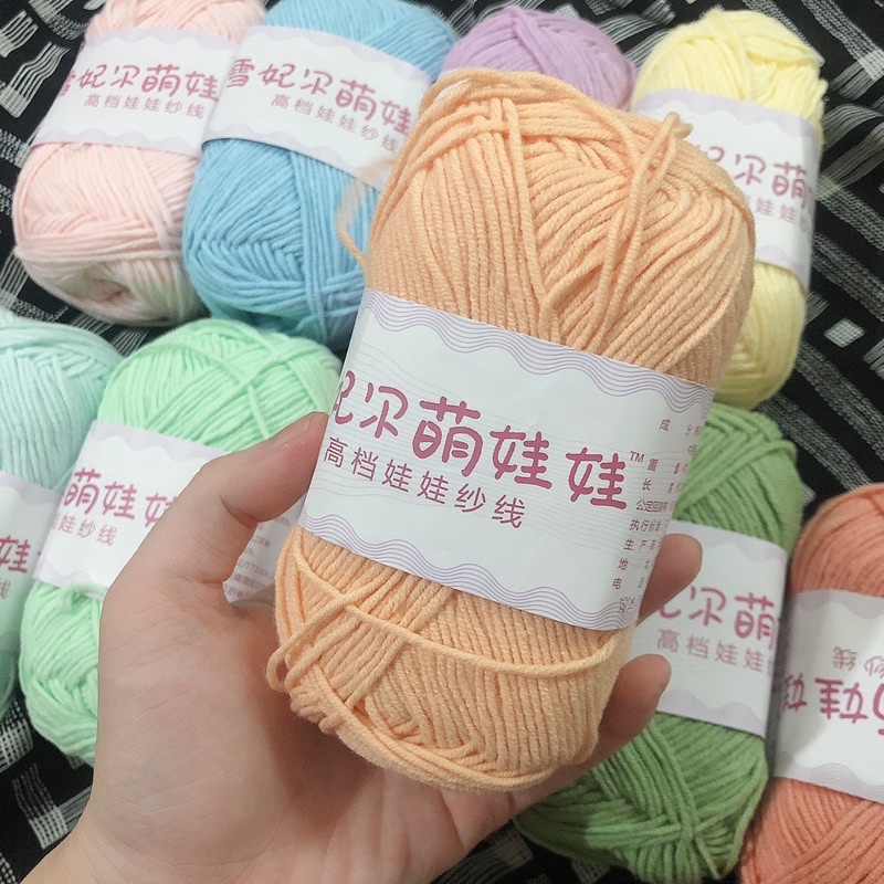 Len Baby Yarn chính hãng (Bảng màu 1 -50) - Móc thú siêu đẹp - Baby Yarn😍 - Len cho bé, trẻ