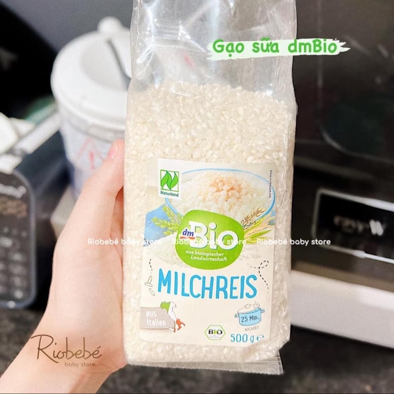 Gạo sữa hữu cơ dmBio nguyên liệu cho bé ăn dặm [Hàng chuẩn Air - Nội địa Đức]