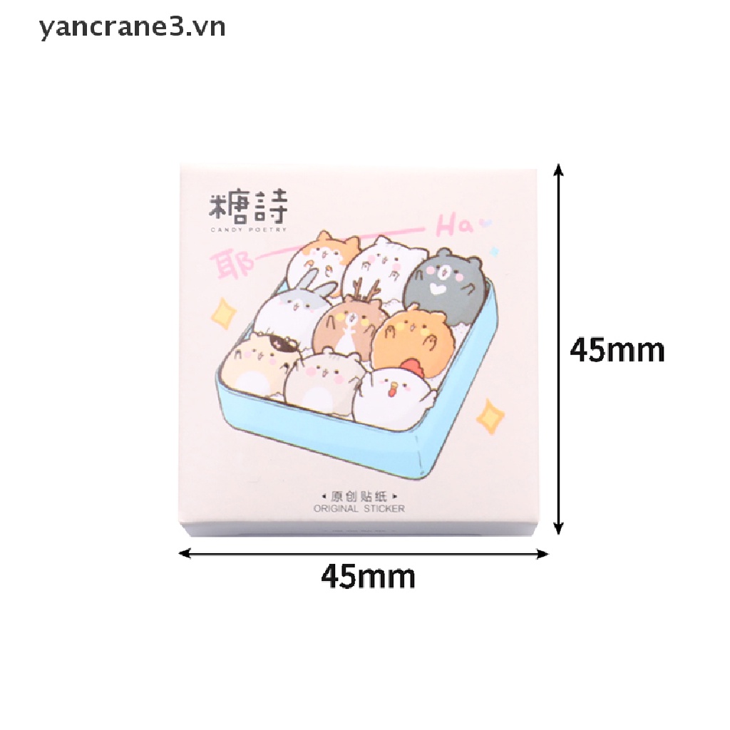 Set 45 nhãn dãn hình chuột hamster dễ thương đáng yêu dùng trang trí sổ tay diy