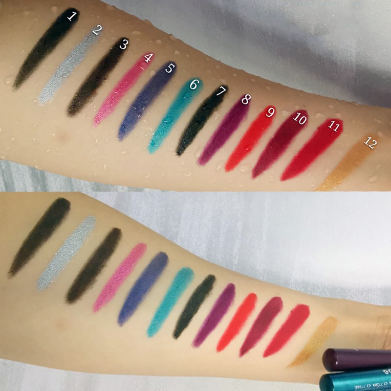 [Hàng mới về] Chì kẻ mắt 12 màu tùy chọn chống nước & nhòe kèm đồ chuốt | BigBuy360 - bigbuy360.vn