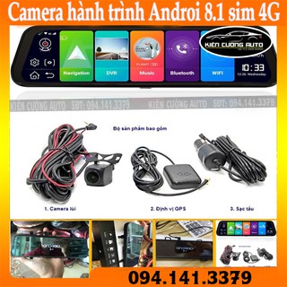 Camera hành trình androi 8.1 sim 4g 10 inch