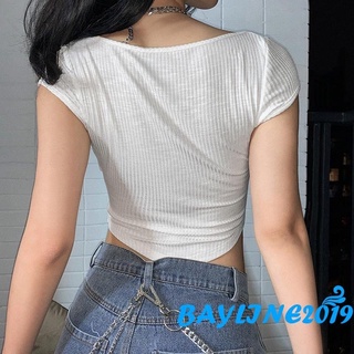 Áo Thun Nữ Cổ Trụ Cài Cúc Vạt Bầu Chất Len Gân Co Giãn Ôm Body Thời Trang CinZy SG