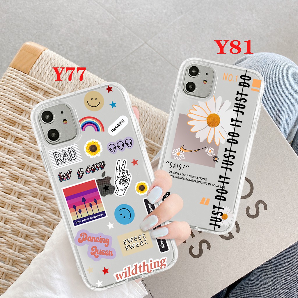 Ốp điện thoại TPU trong suốt chống sốc họa tiết hoa cúc cho iPhone 6 6s 7 8 6plus 7plus 8plus X XS Xsmax XR 11 11Pro Max  12/12Pro 12Promax 12Mini | BigBuy360 - bigbuy360.vn