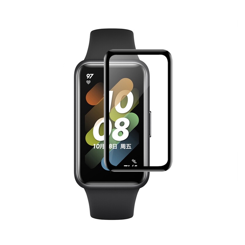 Kính Cường Lực Bảo Vệ Toàn Màn Hình Viền Cong 3D Chống Trầy Xước Cho Huawei Band 7