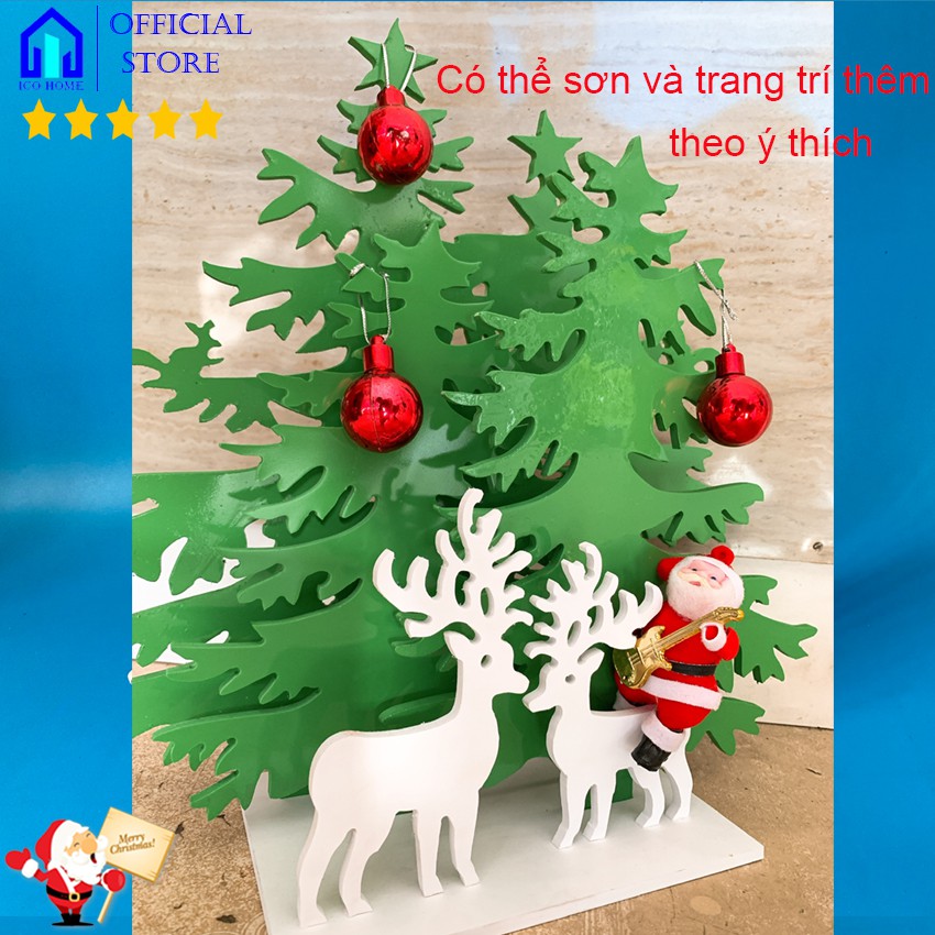 Cây thông Noel mini  💖 FREESHIP💖 đẹp giá rẻ để bàn trang trí Giáng Sinh hoặc trang trí tiểu cảnh