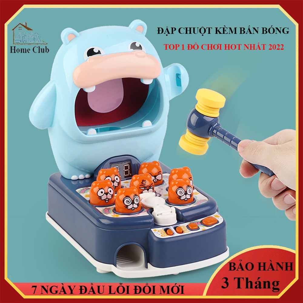 Đồ chơi trẻ em đập chuột kèm bắn bóng siêu bền. Đồ chơi rèn luyện giúp bé thông minh và giúp đôi tay bé nhanh nhẹn hơn.