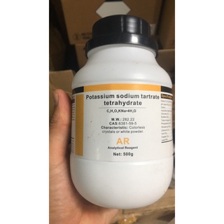 Hoá chất potassium sodium tartrate cas 6381-59-5 c4h4o6kna·4h2o lọ 500g