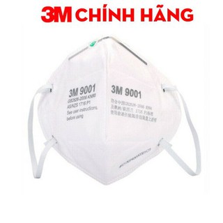 Khẩu trang 3M 9001 cao cấp, kiểu dáng 3D chống bụi mịn, kháng khuẩn dùng trong y tế Khẩu trang chính hãng 3M